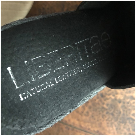 LIBERITAE LEATHER PLATFORM WEDGE SANDALS EURO SIZE 38 US SIZE 7.5 - Picture 9 of 13